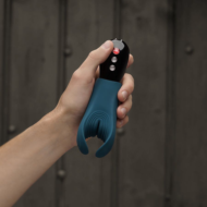 Бирюзовый фаллостимулятор Manta с вибрацией - 4