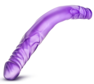 Фиолетовый двусторонний фаллоимитатор 14 Inch Double Dildo - 35 см. - 2