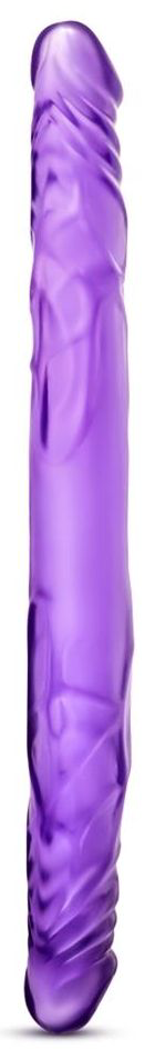 Фиолетовый двусторонний фаллоимитатор 14 Inch Double Dildo - 35 см. 