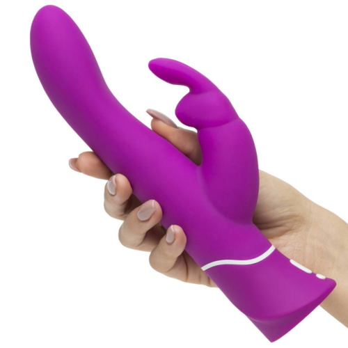 Лиловый вибратор-кролик Curve Rechargeable Rabbit Vibrator - 25,4 см. - 2