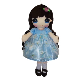 Кукла мягконабивная в голубом платье, 50 см