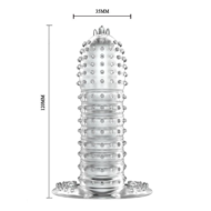 Закрытая прозрачная насадка Crystal sleeve - 12 см. - 1