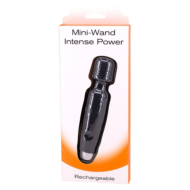 Черный мини-вибромассажер MINI WAND INTENSE POWER - 13,5 см. - 1