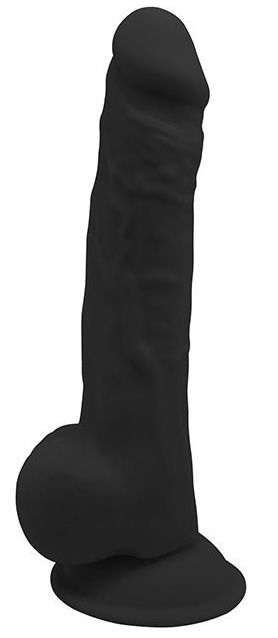 Черный реалистичный фаллоимитатор 9.5INCH BLACK - 24 см. 