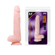 Телесный фаллоимитатор на присоске Super Dildo - 21,5 см. - 1