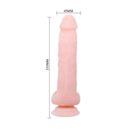 Телесный фаллоимитатор на присоске Super Dildo - 21,5 см. - 3