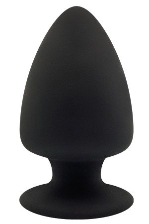 Черная анальная пробка PREMIUM SILICONE PLUG M - 11 см. - 0