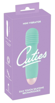 Мятный мини-вибратор Cuties Mini - 12,5 см. - 3