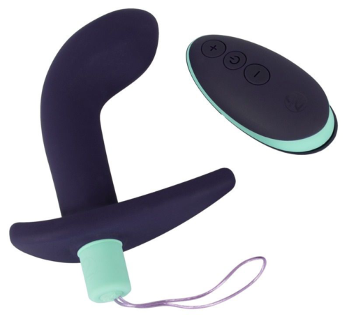 Темно-фиолетовый вибростимулятор простаты с пультом ДУ Remote Controlled Prostate Plug - 0