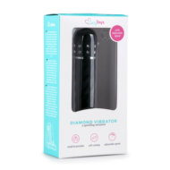 Черный мини-вибратор Diamond Twisted Vibrator - 11,4 см. - 2