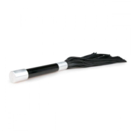 Черная плеть Easytoys Flogger With Metal Grip - 38 см. - 2