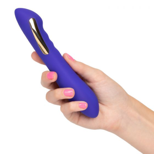 Фиолетовый вибратор с электростимуляцией Intimate E-Stimulator Petite Wand - 18,5 см. - 3