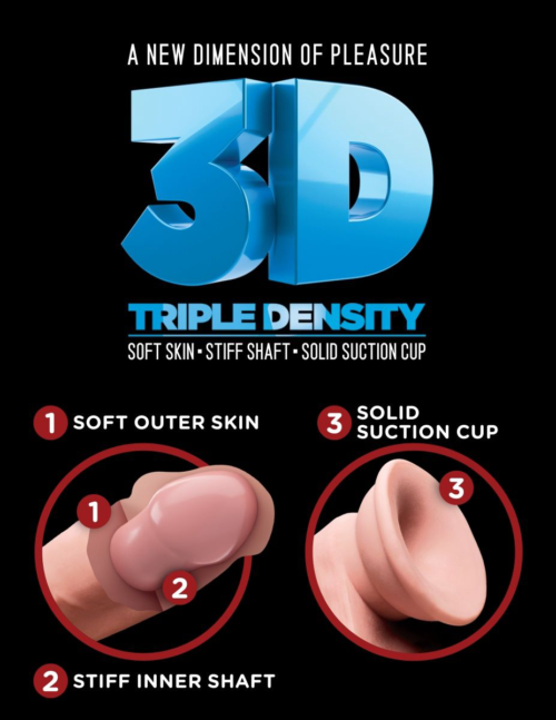 Телесный фаллоимитатор на присоске 9 Triple Density Cock with Balls - 24,1 см. - 4