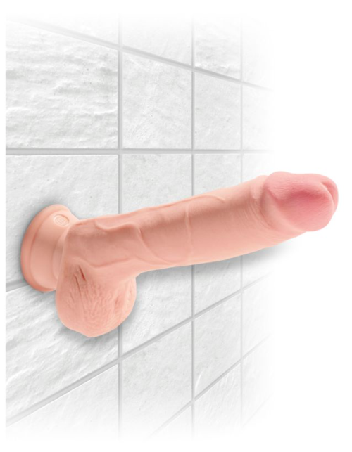 Телесный фаллоимитатор на присоске 9 Triple Density Cock with Balls - 24,1 см. - 7