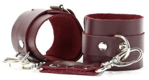 Бордовые наручники Maroon Handcuffs - 0