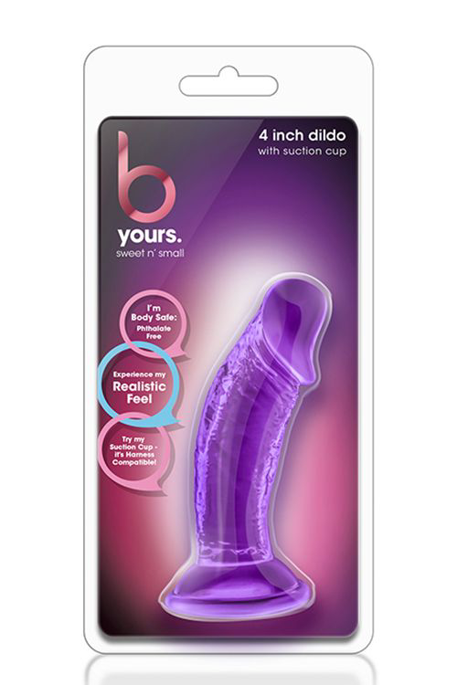 Фиолетовый фаллоимитатор на присоске SWEET N SMALL 4INCH DILDO - 11,4 см. - 2