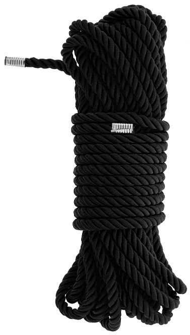 Черная веревка для бондажа BONDAGE ROPE - 10 м. - 0