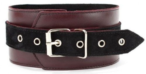 Бордовый ошейник Maroon Collar On The Strap - 1