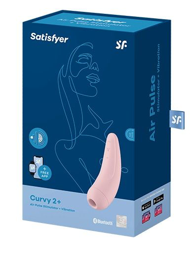 Розовый вакуум-волновой стимулятор Satisfyer Curvy 2+ - 3