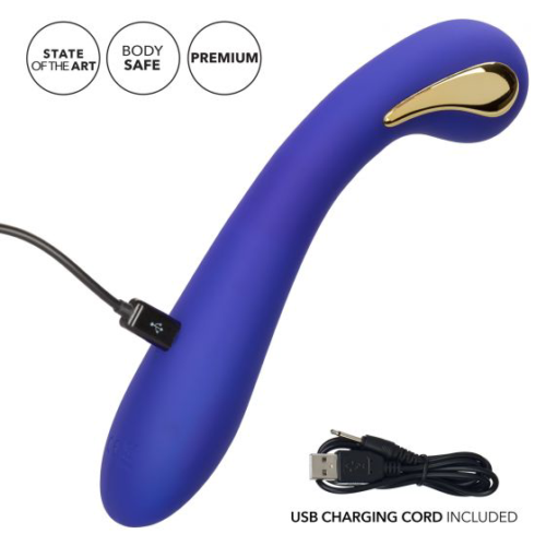 Фиолетовый вибромассажер с электростимуляцией Intimate Estim Petite G Wand - 19 см. - 3