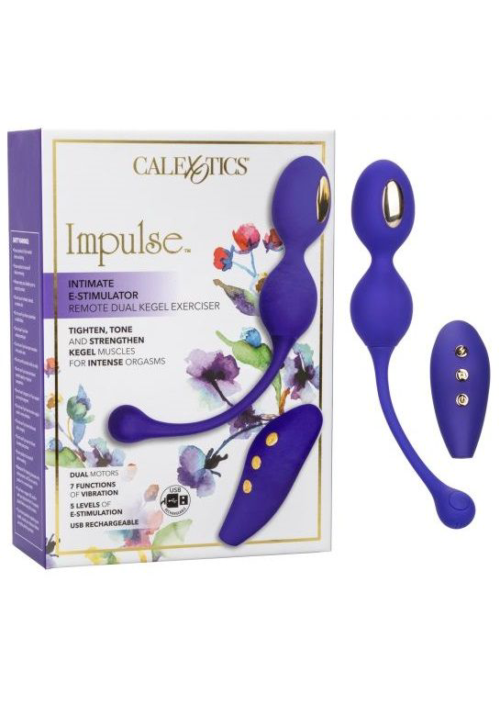 Фиолетовые виброшарики с электростимуляцией Impulse Intimate E-Stimulator Dual Kegel - 1