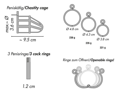 Мужской пояс верности Chastity Cage - 7