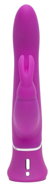 Лиловый вибратор Curve Thrusting Rechargeable Rabbit Vibrator - 24,1 см. - 2