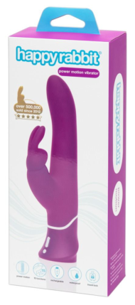 Лиловый вибратор Curve Thrusting Rechargeable Rabbit Vibrator - 24,1 см. - 5