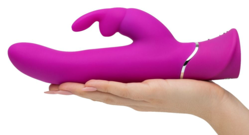 Лиловый вибратор Curve Thrusting Rechargeable Rabbit Vibrator - 24,1 см. - 3