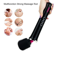 Черный вибростимулятор Training Master Ultra Powerful Rechargeable Body Wand - 30,5 см. - 2