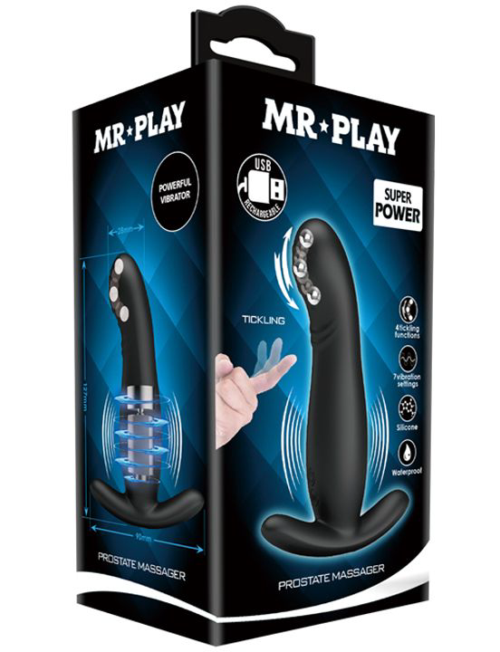 Черный вибромассажёр простаты Mr.Play - 12,7 см. - 4