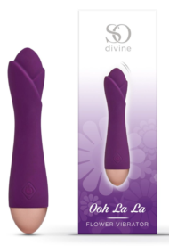 Фиолетовый вибратор Ooh La La Flower Vibrator - 18 см. - 3