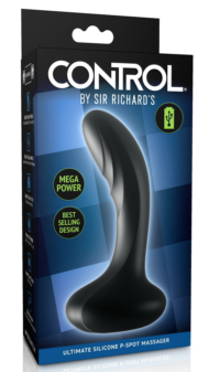 Черный массажер простаты Ultimate Silicone P-Spot Massager - 13,9 см. - 2