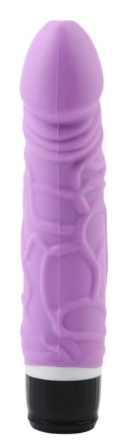 Фиолетовый вибратор-реалистик Thick Realistic Dildo - 19,5 см. - 3