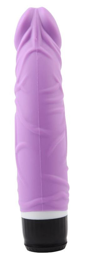 Фиолетовый вибратор-реалистик Thick Realistic Dildo - 19,5 см. - 2