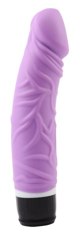 Фиолетовый вибратор-реалистик Thick Realistic Dildo - 19,5 см. - 0