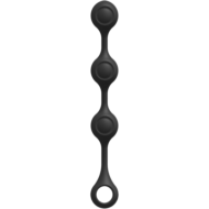 Черные утяжеленные анальные шарики Anal Essentials Weighted Silicone Anal Balls - 34,3 см. - 0