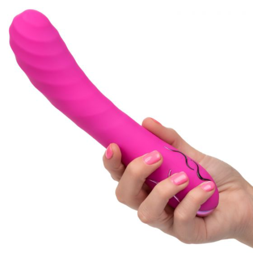 Розовый вибромассажер Insatiable G Inflatable G-Wand с функцией расширения - 21,5 см. - 2