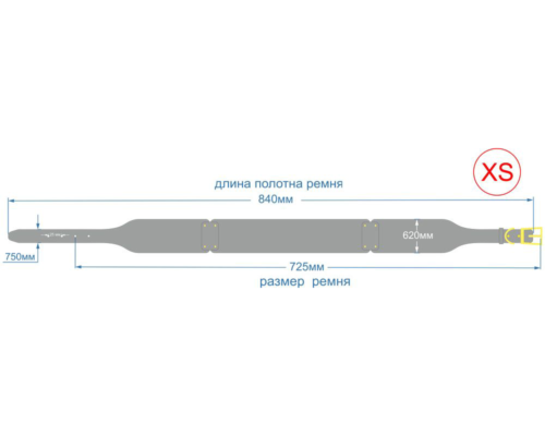 Ремень из натуральной кожи красного цвета - размер XS - 2