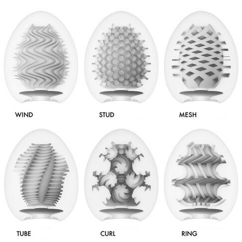 Набор из 6 мастурбаторов Tenga EGG IV с различным рельефом - 1