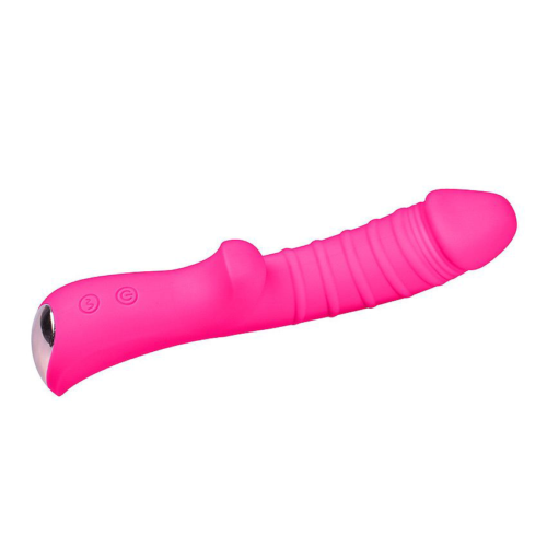 Ярко-розовый вибромассажер 5 Silicone Wild Passion - 19,1 см. - 3