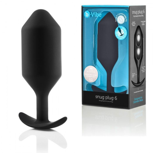 Черная анальная пробка для ношения B-vibe Snug Plug 6 - 17 см. - 1