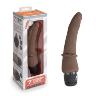 Коричневый анальный вибратор 7 Slim Anal Realistic Vibrator - 20 см. - 0