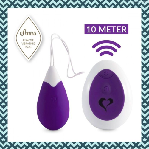 Фиолетовое виброяйцо на радиоуправлении Anna Vibrating Egg Remote - 2