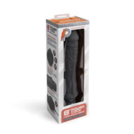 Черный вибратор-реалистик 8 Girthy Realistic Vibrator - 24,5 см. - 3