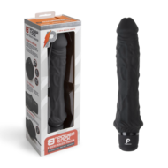 Черный вибратор-реалистик 8 Girthy Realistic Vibrator - 24,5 см. - 0