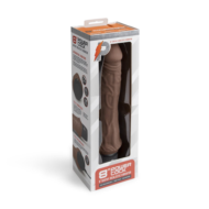 Коричневый вибратор-реалистик 8 Girthy Realistic Vibrator - 24,5 см. - 2