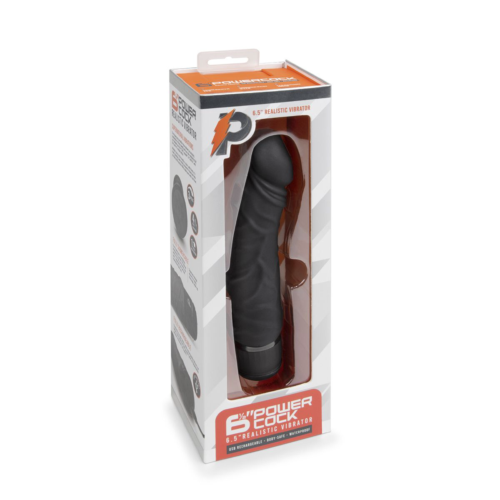 Черный вибратор-реалистик 6.5 Girthy Realistic Vibrator - 19 см. - 3