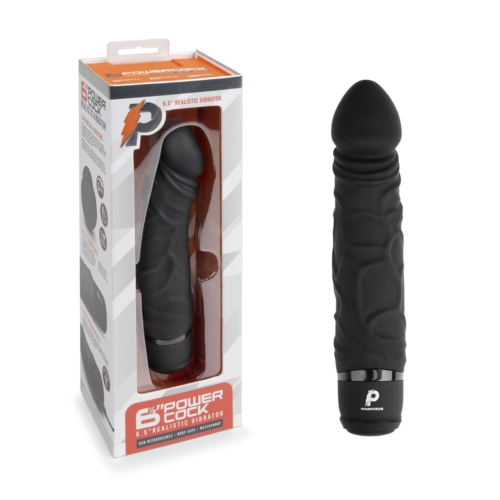 Черный вибратор-реалистик 6.5 Girthy Realistic Vibrator - 19 см. - 0