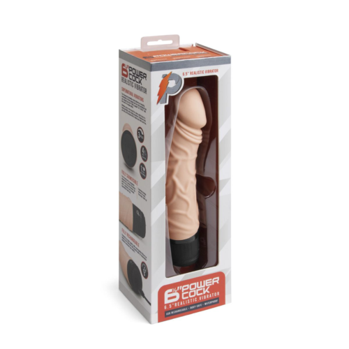 Телесный вибратор-реалистик 6.5 Girthy Realistic Vibrator - 19 см. - 3